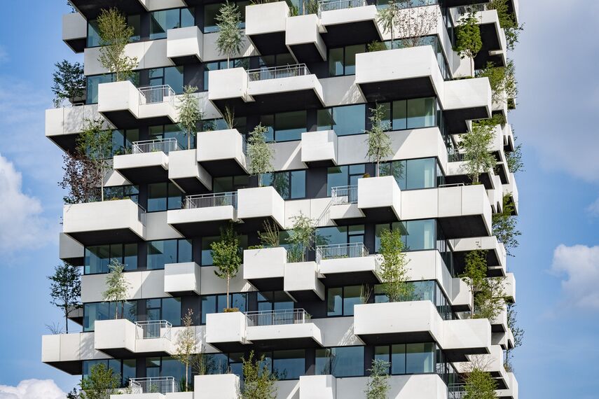 SlimLine 38 Windows, SlimLine 38 Doors and ConceptWall 50 Façades - Trudo Tower Vertical Forest located in Eindhoven, The Netherlands