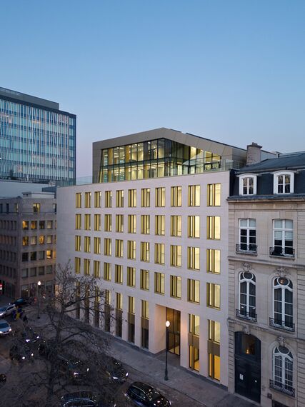 ConceptWall 50 Façades and MasterLine 8 Windows - The First located in Brussels, Belgium