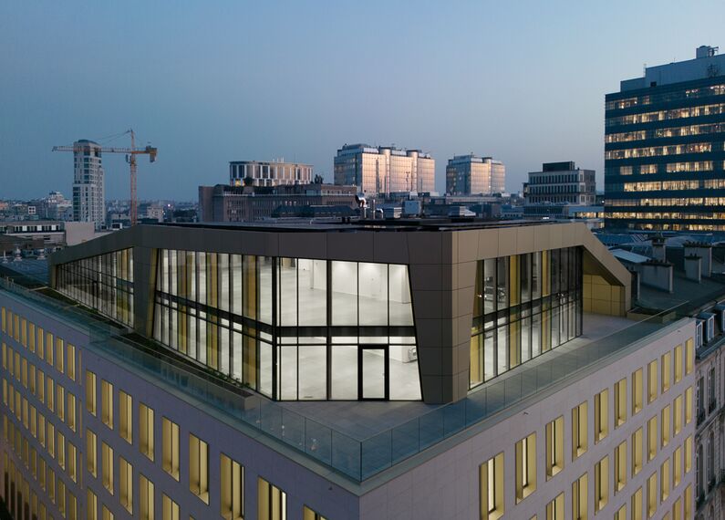 ConceptWall 50 Façades and MasterLine 8 Windows - The First located in Brussels, Belgium