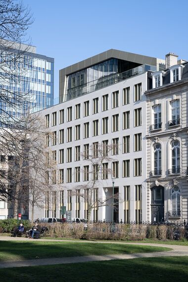 ConceptWall 50 Façades and MasterLine 8 Windows - The First located in Brussels, Belgium
