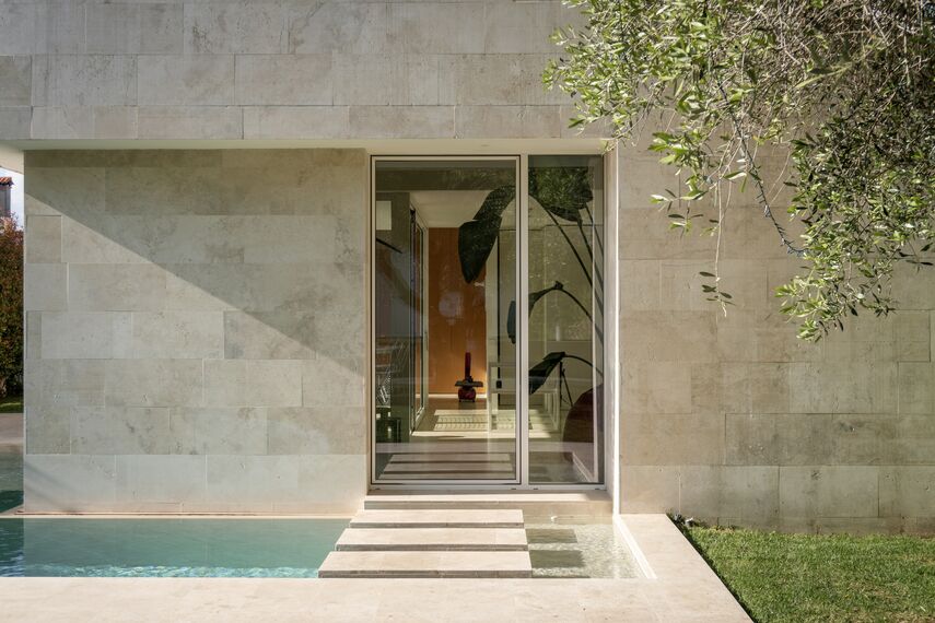 SlimLine 38 Windows, SlimLine 38 Doors and ConceptPatio 130 Sliding & Folding - Stone House located in Fiano Romano, Italy