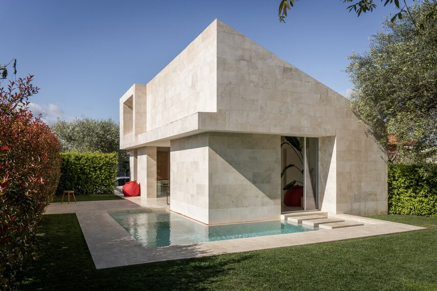 SlimLine 38 Windows, SlimLine 38 Doors and ConceptPatio 130 Sliding & Folding - Stone House located in Fiano Romano, Italy