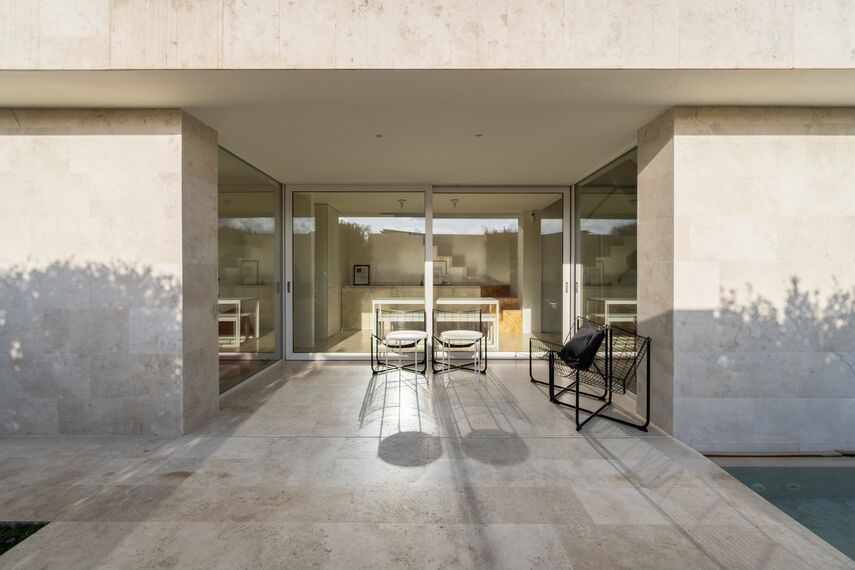 SlimLine 38 Windows, SlimLine 38 Doors and ConceptPatio 130 Sliding & Folding - Stone House located in Fiano Romano, Italy