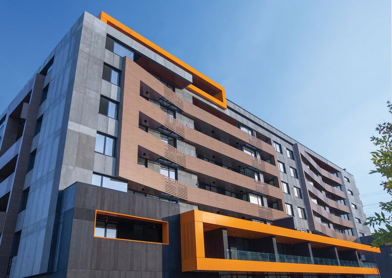 ConceptWall 50 Façades, ConceptSystem 77 Windows and CS 77 Panel Door Doors - Apartmentcomplex Ruhouse located in Sofia, Bulgaria