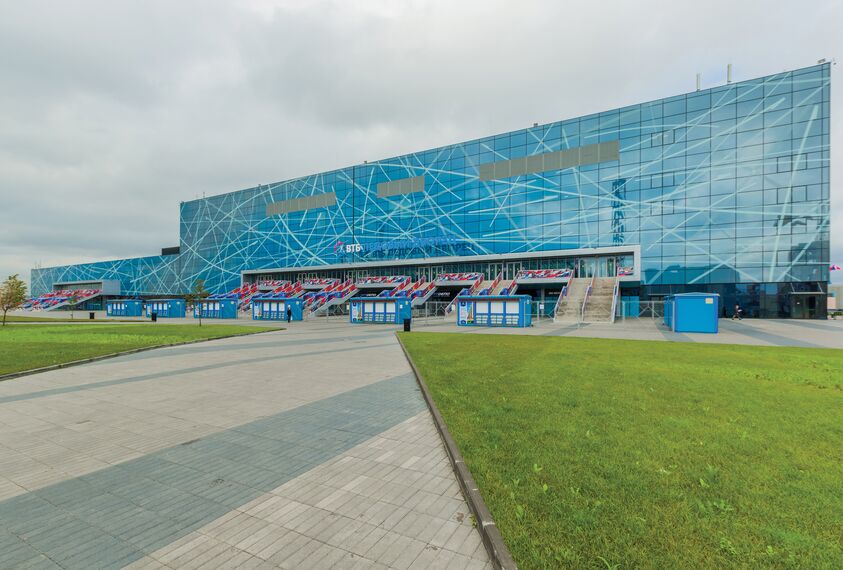 ConceptWall 50 Façades, ConceptSystem 77 Windows and CW 50-SC Façades - Sports Ice Palace Arena of Legends located in Moscow, Russia