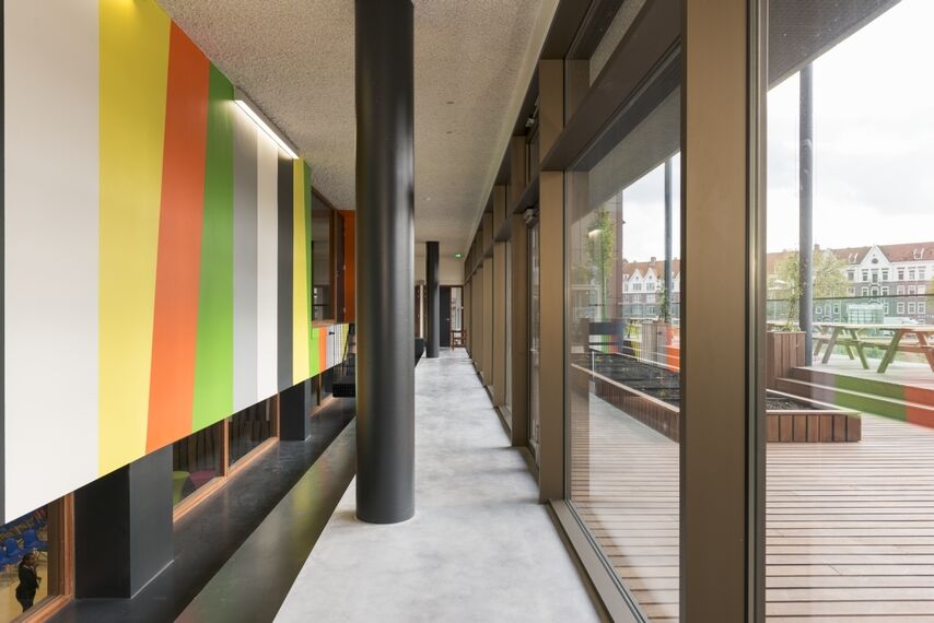 ConceptWall 50 Façades, ConceptSystem 77 Windows and CS 77 Hidden Vent Windows - Boarding school Brede school Houthaven located in Amsterdam, The Netherlands