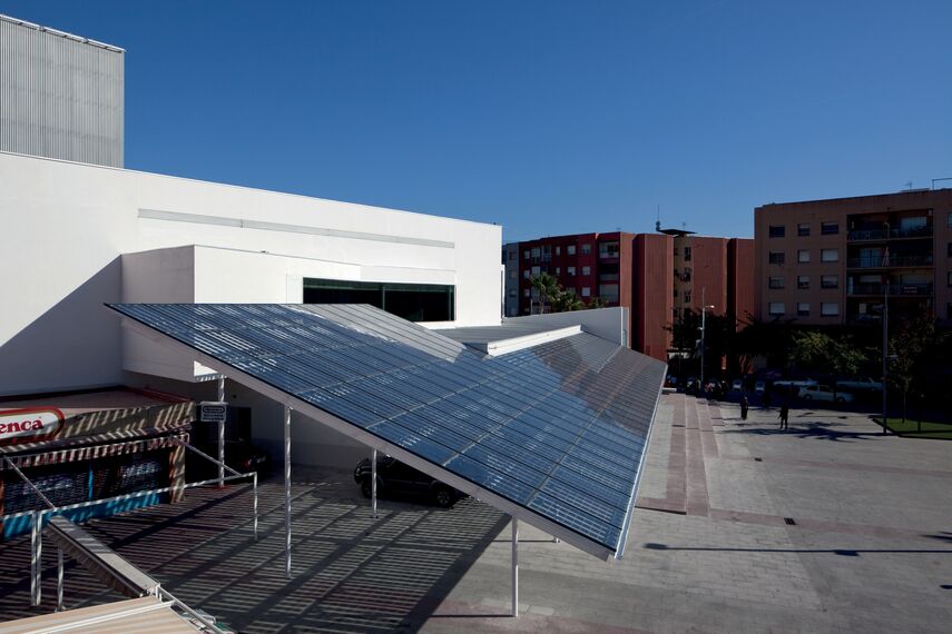 ConceptWall 50 Façades and BriseSoleil 100 Solar Shading - Office building Teatro municipal núria espert located in Sant Andreu de la Barca, Spain