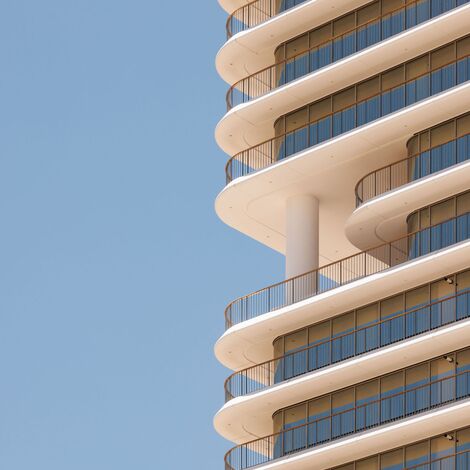 ConceptWall 60 Façades, ConceptSystem 77 Doors and CW 60 Hidden Vent Façades - Infinity located in Lisbon, Portugal