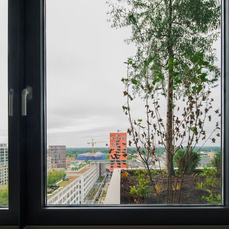 SlimLine 38 Windows, SlimLine 38 Doors and ConceptWall 50 Façades - Trudo Tower Vertical Forest located in Eindhoven, The Netherlands