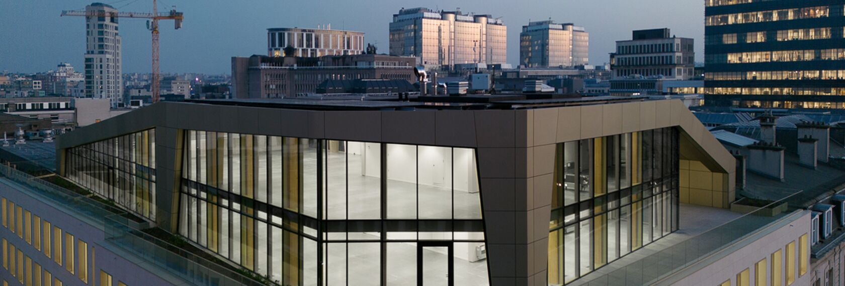 ConceptWall 50 Façades and MasterLine 8 Windows - The First located in Brussels, Belgium