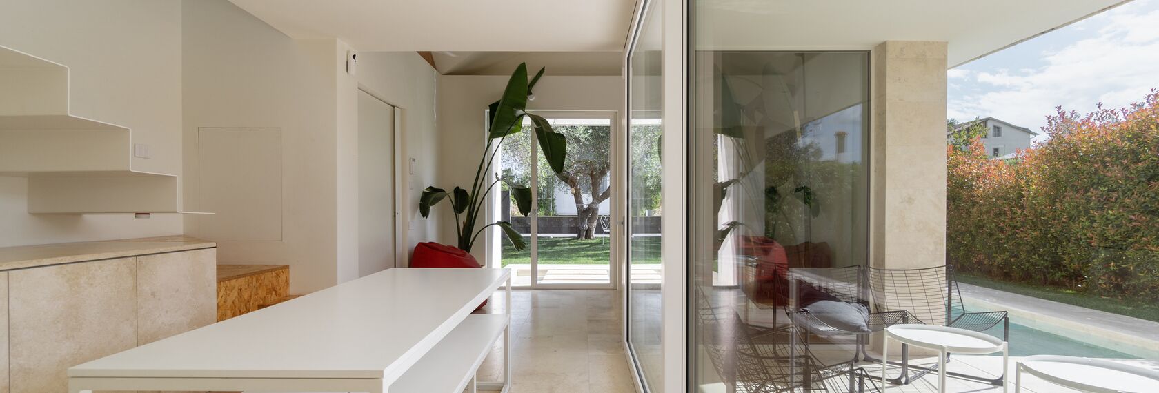 SlimLine 38 Windows, SlimLine 38 Doors and ConceptPatio 130 Sliding & Folding - Stone House located in Fiano Romano, Italy