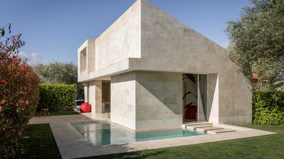 SlimLine 38 Windows, SlimLine 38 Doors and ConceptPatio 130 Sliding & Folding - Stone House located in Fiano Romano, Italy