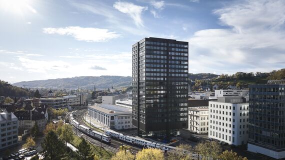 MasterPatio Sliding & Folding, MasterLine 8 Windows and MasterLine 8 Doors - Akara Tower located in Baden, Switzerland