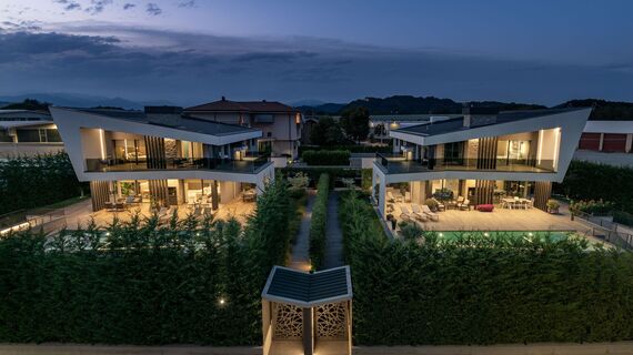 HiFinity Sliding & Folding, MasterPatio Sliding & Folding, MasterLine 8 Doors, SlimLine 38 Windows, SlimLine 38 Doors, MasterLine 8 Panel Door Doors, SlimLine 38 Ferro Windows and SlimLine 38 Ferro Doors - Twin Villas located in Briga Novarese, Italy