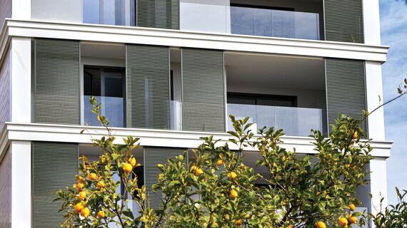 BriseSoleil 40 Solar Shading, SlimPatio 68 Sliding & Folding and CS 77 Hidden Vent Windows - Residental/Project Palazzo Arbà located in Genoa, Italy